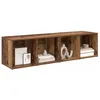 Image de vidaXL Ensemble Meuble TV 2 pcs Bois Ancien 37 x 35 x 72 cm, Meuble TV Mural rectangulaire, déco Bois Rustique, Rangement Gain de Place, Salon Moderne