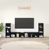 Image de vidaXL Ensemble meuble TV 4 pcs Chêne noir 37 x 35 x 107 cm