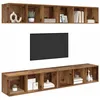 Image de vidaXL Ensemble Meuble TV 4 pcs Bois Ancien 37 x 37 x 107,5 cm, Salon Moderne, Meuble TV rectangulaire, Rangement stylé, étagère Multimedia, Organisateur Compact