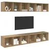 Image de vidaXL Ensemble Meuble TV 4 pcs Chêne Artisanal 37 x 37 x 107 cm, Meuble TV rectangulaire Chic, Rangement Pratique, pour Un Salon Moderne, organisez Votre Espace