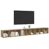 Image de vidaXL Ensemble Meuble TV 3 pcs Chêne Artisanal 37 x 35 x 107,5 cm, Armoire Murale rectangulaire Rustique, Gain de Place, étagère Flottante, idéale pour Le Salon, en Bois reconstitué