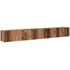 Image de vidaXL Ensemble Meuble TV 4 pcs Bois Ancien 60 x 30 x 30 cm, Rangement Moderne pour Salon, Meuble Mural Pratique, unité TV Tendance, étagères minimalistes, Gain de Place