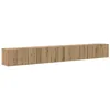 Image de vidaXL Ensemble Meuble TV 4 pcs Chêne Artisanal 60 x 30 x 30 cm, Rangement Moderne pour Salon, Meuble Mural Pratique, unité TV Tendance, étagères minimalistes, Gain de Place