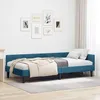 Image de vidaXL Cadre de lit d'angle Bleu 90 cm x 200 cm Velours