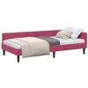 Image de vidaXL Cadre de lit d'angle Bordeaux 100 cm x 200 cm Velours