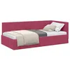 Image de vidaXL Cadre de lit d'angle Bordeaux 90 cm x 200 cm Velours, Chambre à la Mode, lit d'angle Moderne, canapé Compact, lit de Jour en Velours, Cadre Polyvalent pour Salon