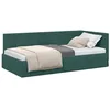 Image de vidaXL Cadre de lit d'angle Vert foncé 90 cm x 190 cm Velours, Cadre de lit d'angle Moderne, canapé-lit en Velours, tête Ajustable, Meuble de Luxe Polyvalent