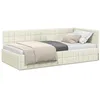 Image de vidaXL Cadre de lit d'angle Crème 90 cm x 190 cm Velours