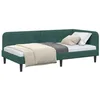 Image de vidaXL Cadre de lit d'angle Vert foncé 100 x 200 cm Velours, Lit Jour Moderne, Velours élégant, Gain de Place, Assise Confortable, Cadre Multifonctionnel pour l'intérieur