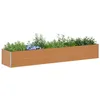 Image de vidaXL Jardinière surélevée 485 x 100 x 68 cm Acier galvanisé, Jardin et Terrasse, Bac à Plantes Métallique, Lit Élevé Extérieur, Solutions pour Espaces Urbains, Design Durable