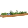 Image de vidaXL Jardinière surélevée 485 x 100 x 36 cm Acier galvanisé, Jardin et Terrasse, Bac à Plantes Métallique, Lit Élevé Extérieur, Solutions pour Espaces Urbains, Design Durable