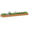 Image de vidaXL Jardinière surélevée 582 x 100 x 36 cm Acier galvanisé, Jardin et Terrasse, Bac à Plantes Métallique, Lit Élevé Extérieur, Solutions pour Espaces Urbains, Design Durable