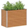 Image de vidaXL Jardinière surélevée 98 x 50 x 68 cm Acier galvanisé, Jardin et Terrasse, Bac à Plantes Métallique, Lit Élevé Extérieur, Solutions pour Espaces Urbains, Design Durable