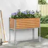 Image de vidaXL Cache-pot de jardin Marron Clair 100,5 x 40,5 x 90 cm
