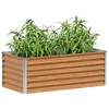 Image de vidaXL Jardinière surélevée 98 x 50 x 36 cm Acier galvanisé, Bac à Fleurs pour Jardin et terrasse, Plats en Acier durables, déco extérieure pour espaces urbains