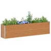 Image de vidaXL Jardinière surélevée 290 x 50 x 68 cm Acier galvanisé, Jardin et Terrasse, Bac à Plantes Métallique, Lit Élevé Extérieur, Solutions pour Espaces Urbains, Design Durable