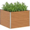 Image de vidaXL Jardinière surélevée 98 x 100 x 68 cm Acier galvanisé, Bac à Fleurs pour Jardin et terrasse, Plats en Acier durables, déco extérieure pour espaces urbains