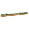 Image de vidaXL Jardinière surélevée 970 x 100 x 36 cm Acier galvanisé, Jardin et Terrasse, Bac à Plantes Métallique, Lit Élevé Extérieur, Solutions pour Espaces Urbains, Design Durable