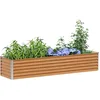 Image de vidaXL Jardinière surélevée Marron Clair 195 x 50 x 36 cm