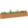 Image de vidaXL Jardinière surélevée 485 x 50 x 68 cm Acier galvanisé, Jardin et Terrasse, Bac à Plantes Métallique, Lit Élevé Extérieur, Solutions pour Espaces Urbains, Design Durable