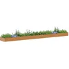 Image de vidaXL Jardinière surélevée 775 x 100 x 36 cm Acier galvanisé, Jardin et Terrasse, Bac à Plantes Métallique, Lit Élevé Extérieur, Solutions pour Espaces Urbains, Design Durable