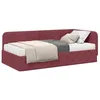 Image de vidaXL Cadre de lit d'angle Bordeaux 90 x 190 cm Tissu
