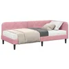 Image de vidaXL Cadre de lit d'angle Rose 90 x 190 cm Velours