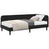 Image de vidaXL Cadre de lit d'angle Noir 90 x 190 cm Velours