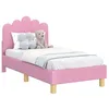 Image de vidaXL Cadre de lit pour Tout-Petit avec tête de lit Rose 70 x 140 cm, Chambre Moderne, Meubles durables, Lits Confortables, Cadre rectangulaire, Designs Simples pour espaces minimalistes