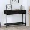 Image de vidaXL Table console Chêne noir 100 x 34.5 x 75 cm Bois d'ingénierie