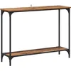 Image de vidaXL Table Console Bois Ancien 101 x 30.5 x 75 cm Bois d'ingénierie, Table d'appoint rectangulaire en Bois, étroite, Style Industriel, Moderne, Parfaite pour l'entrée ou Le Salon