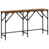 Image de vidaXL Table Console Bois Ancien 140 x 29 x 75 cm Bois d'ingénierie, Table Console Industrielle, Surface Robuste, Style Moderne, Design Rectangulaire, Multi-Usages, Pieds Réglables, Étroite