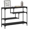 Image de vidaXL Table Console Chêne Noir 100 x 30 x 75 cm Bois d'ingénierie, Table d'accent, rectangulaire, Console Moderne, pour entrée et Couloir, décor Urbain, Design Compact, Multi-Fonctionnel