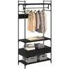 Image de vidaXL Armoire Chêne Noir 89 x 39 x 184.5 cm Bois d'ingénierie, Armoire de Chambre, Rangement Moderne, Design Industriel, élégant, Fonctionnelle et spacieuse
