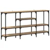 Image de vidaXL Table Console avec étagère chêne Artisanal 160 x 29 x 80 cm, Table d'appoint rectangulaire, Console Industrielle, Cadre en Acier, déco Moderne pour Le Salon, Rangement Maison