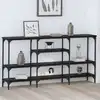 Image de vidaXL Table console Chêne noir 160 x 29 x 80 cm Bois d'ingénierie