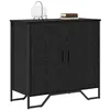 Image de vidaXL Buffet Chêne Noir 78 x 35 x 74,5 cm, Buffet élégant, Moderne et rectangulaire pour Rangement Pratique, chez Vous, Salon, Salle à Manger ou Bureau, Polyvalent