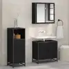 Image de vidaXL Ensemble de mobilier de salle de bain avec étagère Chêne noir