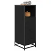 Image de vidaXL Cabinet de Salle de Bain Chêne Noir 35 x 37.5 x 100 cm, Ensemble de Meubles de Salle de Bain, rangements Modernes, décor Tendance et Solutions pour loft Urbain