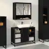 Image de vidaXL Étagère Murale avec étagère Chêne noir 65 x 20 x 60 cm