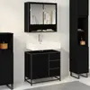Image de vidaXL Cabinet de salle de bain avec tiroir Chêne noir 65 x 33 x 60 cm