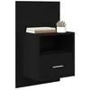 Image de vidaXL Cabinet de Chevet avec tiroir 2 pcs Chêne Noir 50 x 32.5 x 80cm, Meuble de Chevet Rustique, Table de Nuit Moderne, tiroir Gain de Place, Organisateur stylé pour Chambre