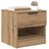 Image de vidaXL Armoire de lit avec tiroir 2 pcs Chêne Artisanal 40 x 39 x 40cm, Rangement Moderne, Table de Nuit Rustique, Table de Chevet compacte en Bois, Style et praticité