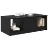 Image de vidaXL Table Basse Chêne Noir 102 x 50 x 36cm Bois d'ingénierie, Table de Salon élégante, Moderne, Fonctionnelle, en Bois, avec tiroir, pour intérieur Chic