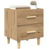 Image de vidaXL Armoire de lit avec tiroir Chêne Artisanal 40 x 35 x 47.5cm, Table de Nuit Rustique, Rangement en Bois, Table Moderne pour Le Chevet, Style Traditionnel avec tiroirs
