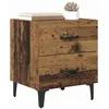 Image de vidaXL Armoire de lit Bois Ancien 40 x 35 x 47,5 cm Bois d'ingénierie, Table de Chevet Rustique, Petit Meuble avec tiroir, Rangement Compact, Pratique avec étagère Ouverte