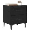 Image de vidaXL Armoire de lit Chêne Noir 40 x 35 x 47,5 cm Bois d'ingénierie, Table de Chevet Rustique, Petit Meuble avec tiroir, Rangement Compact, Pratique avec étagère Ouverte