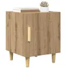 Image de vidaXL Cabinet de Chevet 2 pcs Chêne Artisanal 40 x 40 x 50 cm, Rangement généreux, Table de Nuit compacte, Style épuré, Bois d'ingénierie, Design Chic pour la Chambre