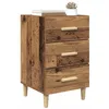 Image de vidaXL Cabinet de Chevet Bois Ancien 40 x 40 x 66 cm Bois d'ingénierie, Table de Chevet Rustique, Meuble de Chambre Design, Bois aggloméré avec Rangement pour Petits espaces