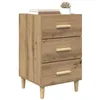 Image de vidaXL Cabinet de Chevet Chêne Artisanal 40 x 40 x 66 cm, Table de Chevet Rustique, Meuble de Chambre Design, Bois aggloméré avec Rangement pour Petits espaces